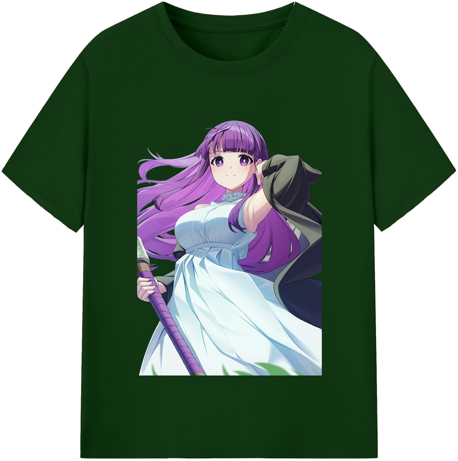 （画像用） 葬送のフリーレン Frieren 綿100％半袖Tシャツ（フロントプリント）